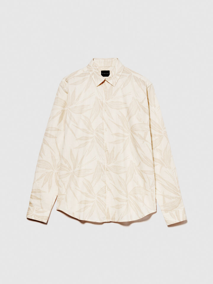 Printed shirt - men's regular fit shirts - Beige | Sisley image number 6